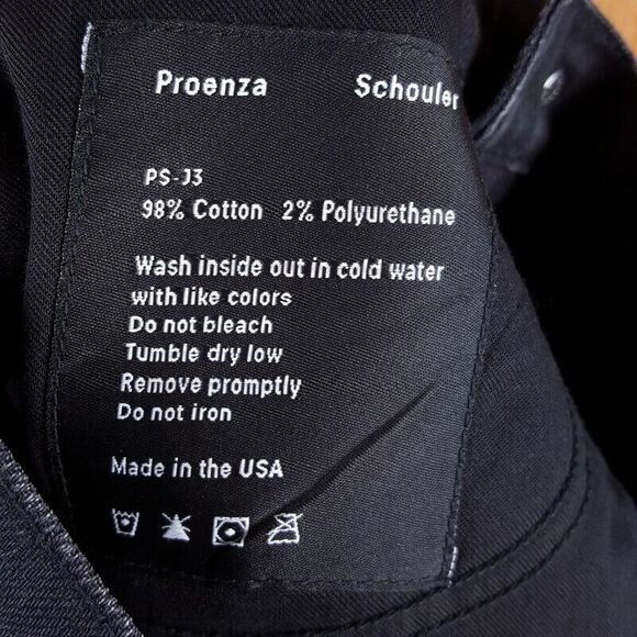 PROENZA SCHOULER Womens Jeans Size 24 Black Wash Slim Straight Designer Logo - Picture 5 of 9
